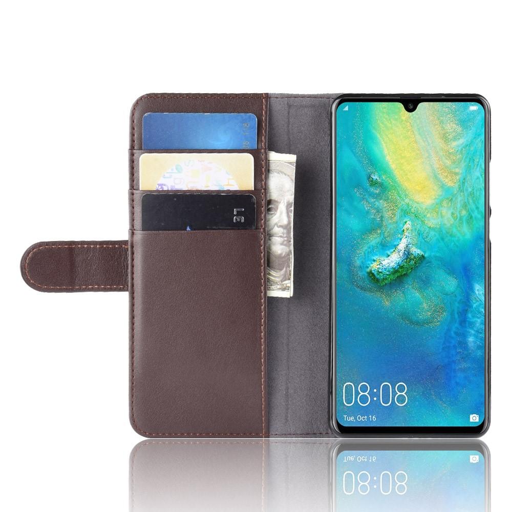 Ekte Lærveske Huawei P30 Pro brun