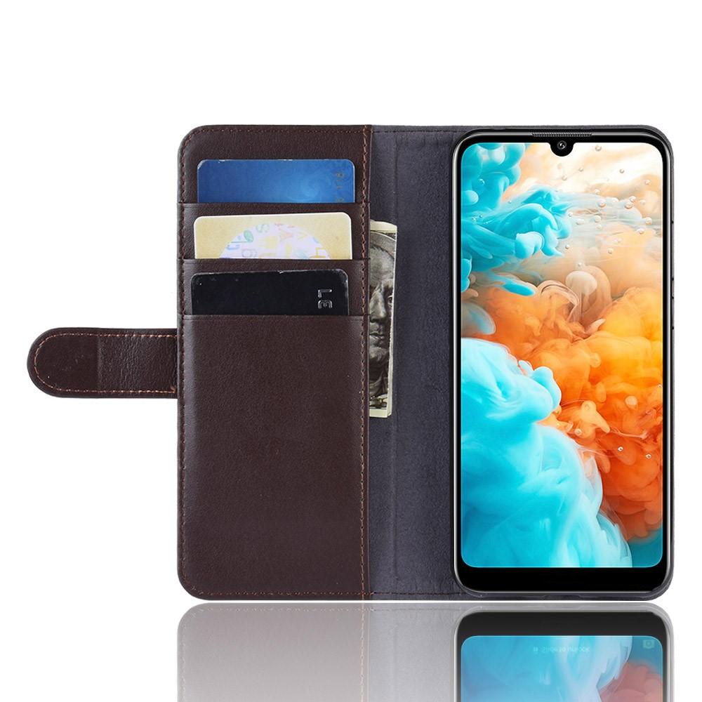 Ekte Lærveske Huawei Y6 2019 Brun