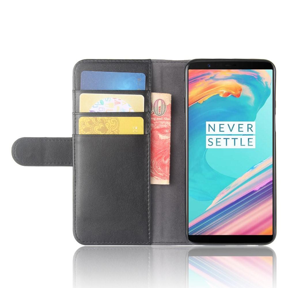 Ekte Lærveske  OnePlus 5T Svart