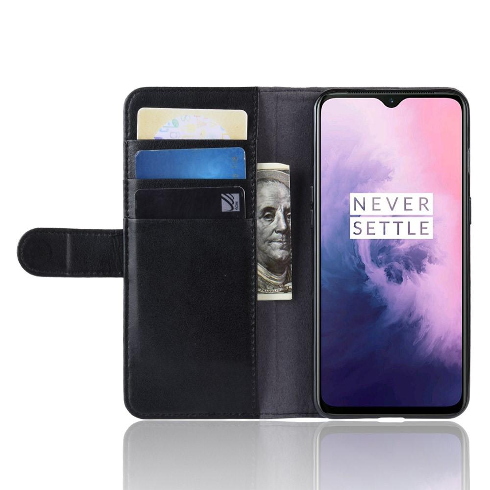 Ekte Lærveske OnePlus 7 svart