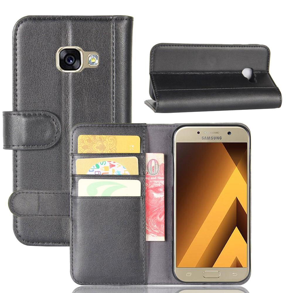 Ekte Lærveske Samsung Galaxy A5 2017 Svart