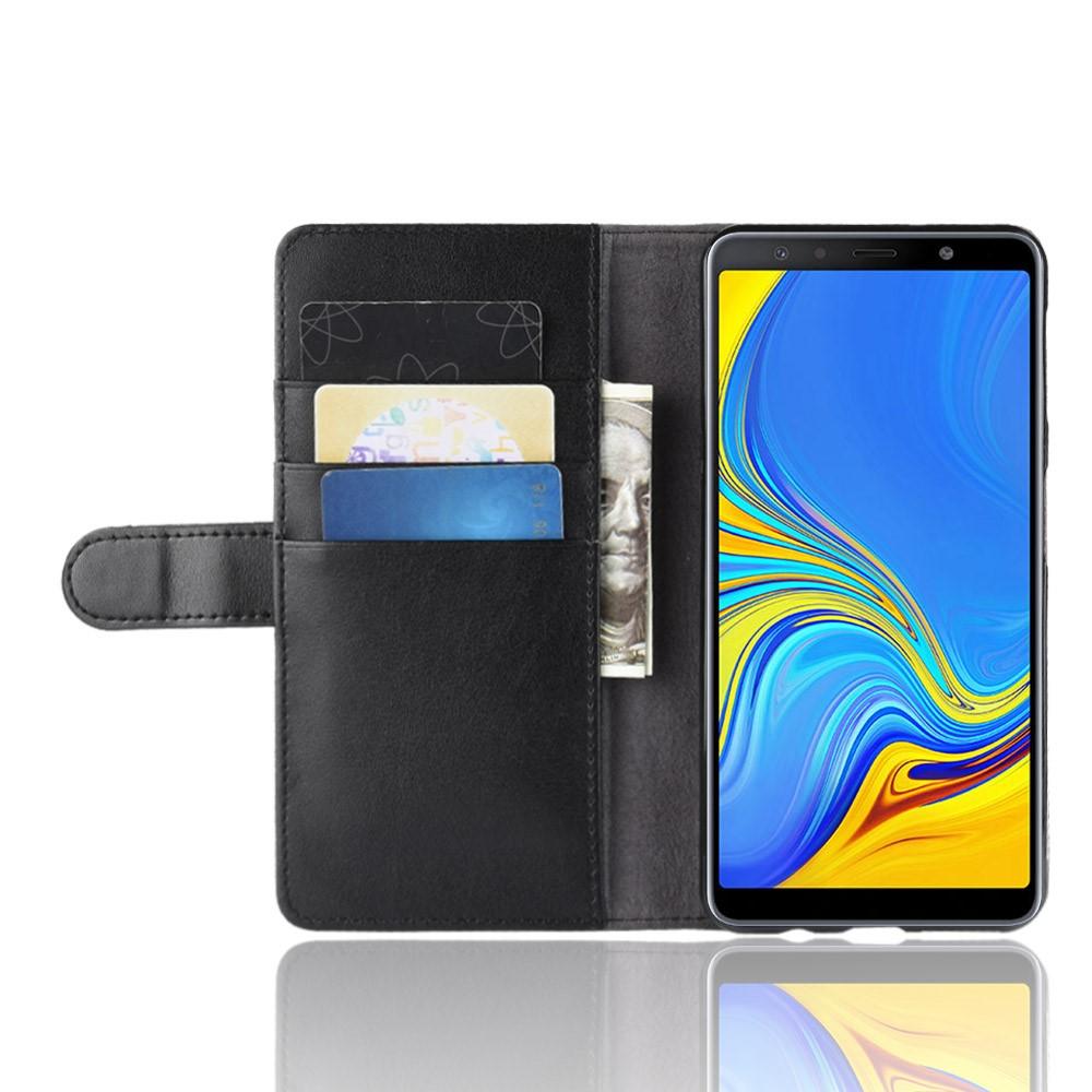 Ekte Lærveske Samsung Galaxy A7 2018 svart