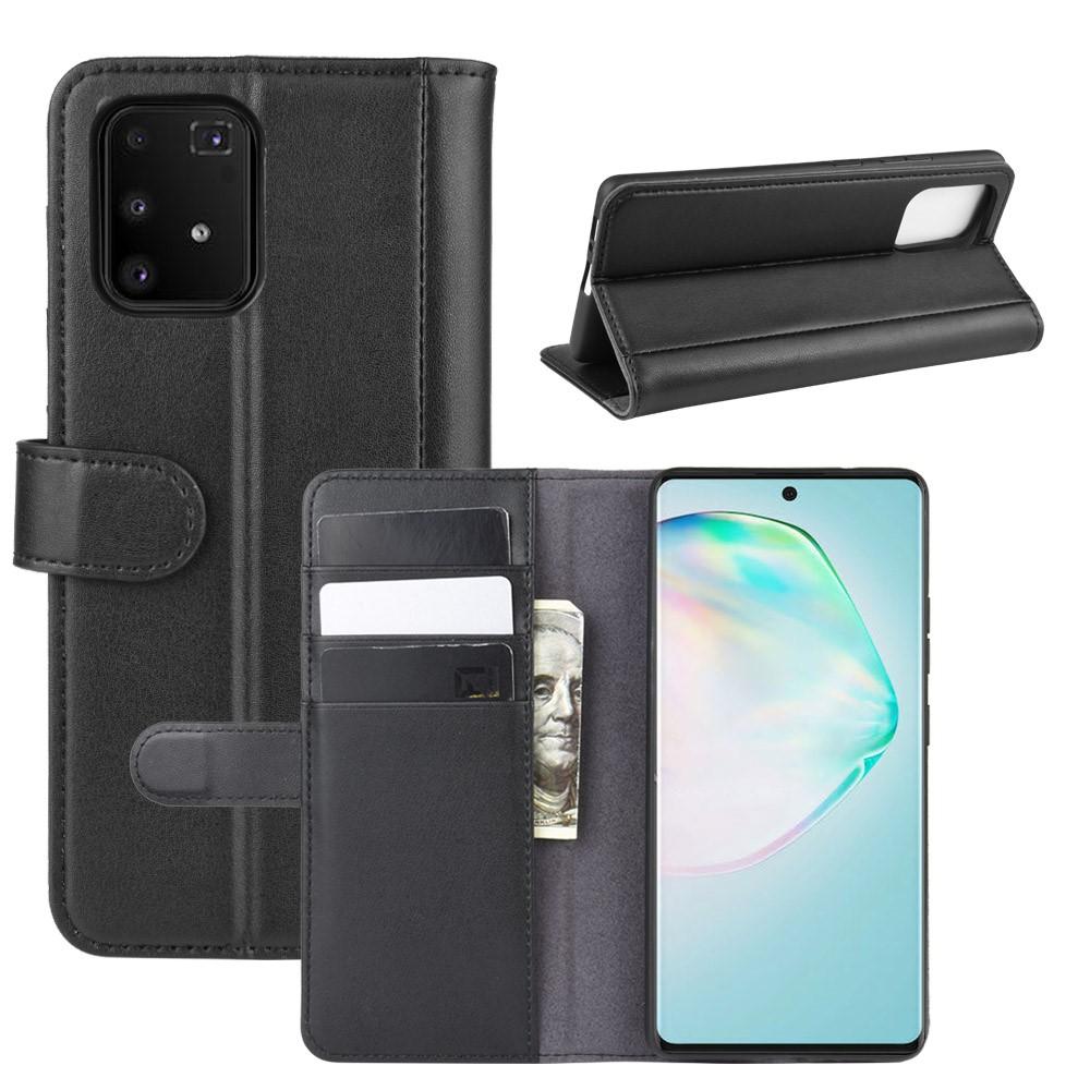 Ekte Lærveske Samsung Galaxy S10 Lite Svart