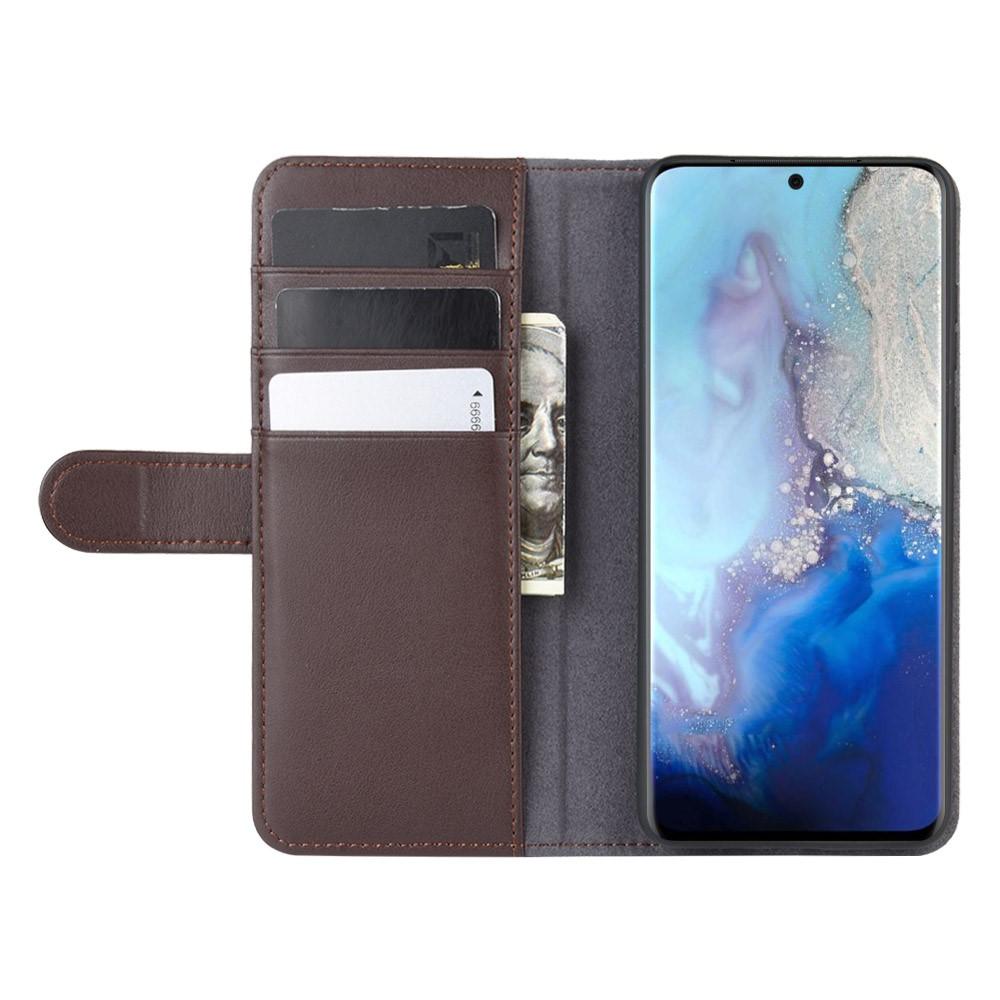 Ekte Lærveske Samsung Galaxy S20 Brun