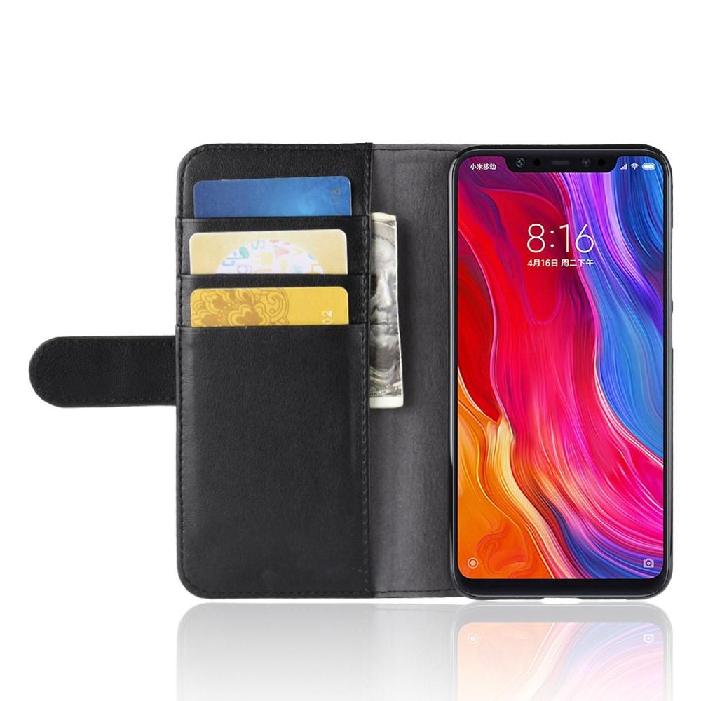 Ekte Lærveske Xiaomi Mi 8 svart