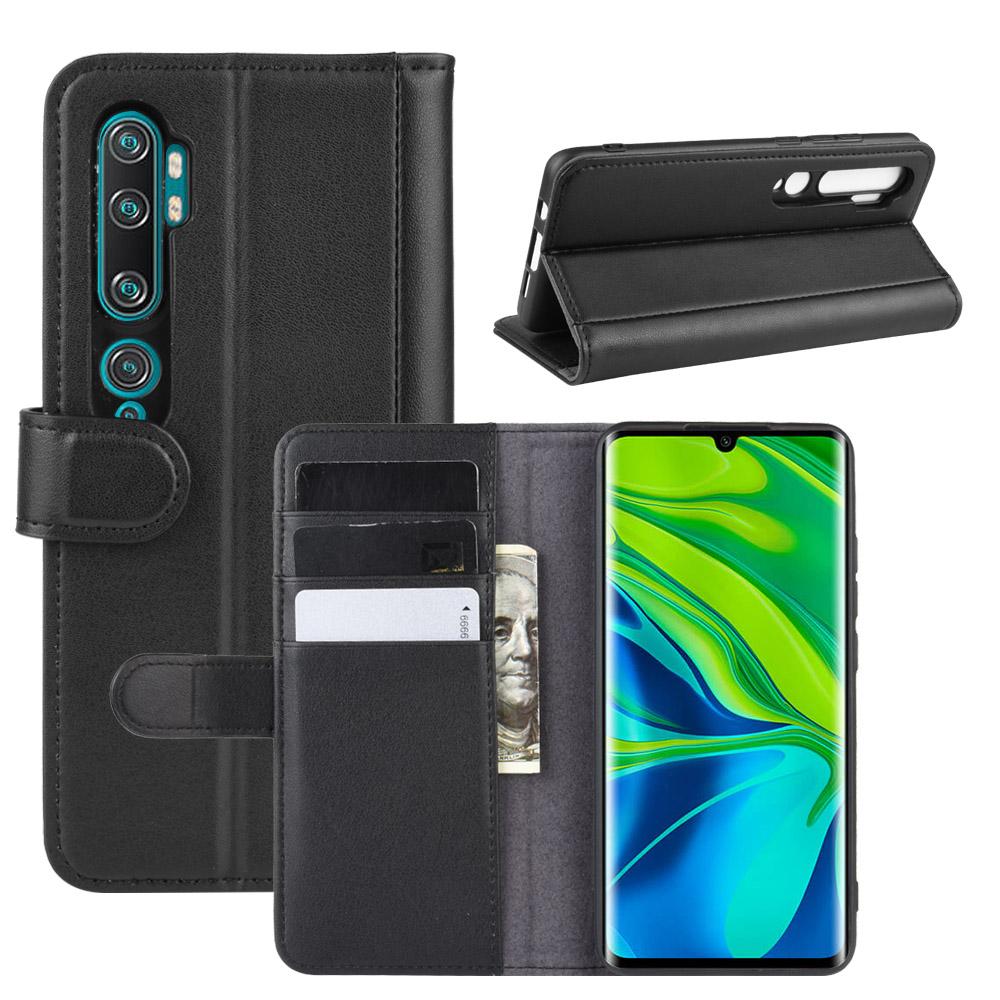 Ekte Lærveske Xiaomi Mi Note 10/10 Pro Svart