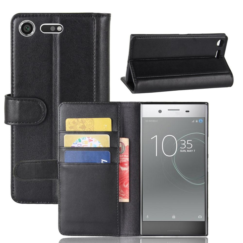Ekte Lærveske Sony Xperia XZ Premium Svart