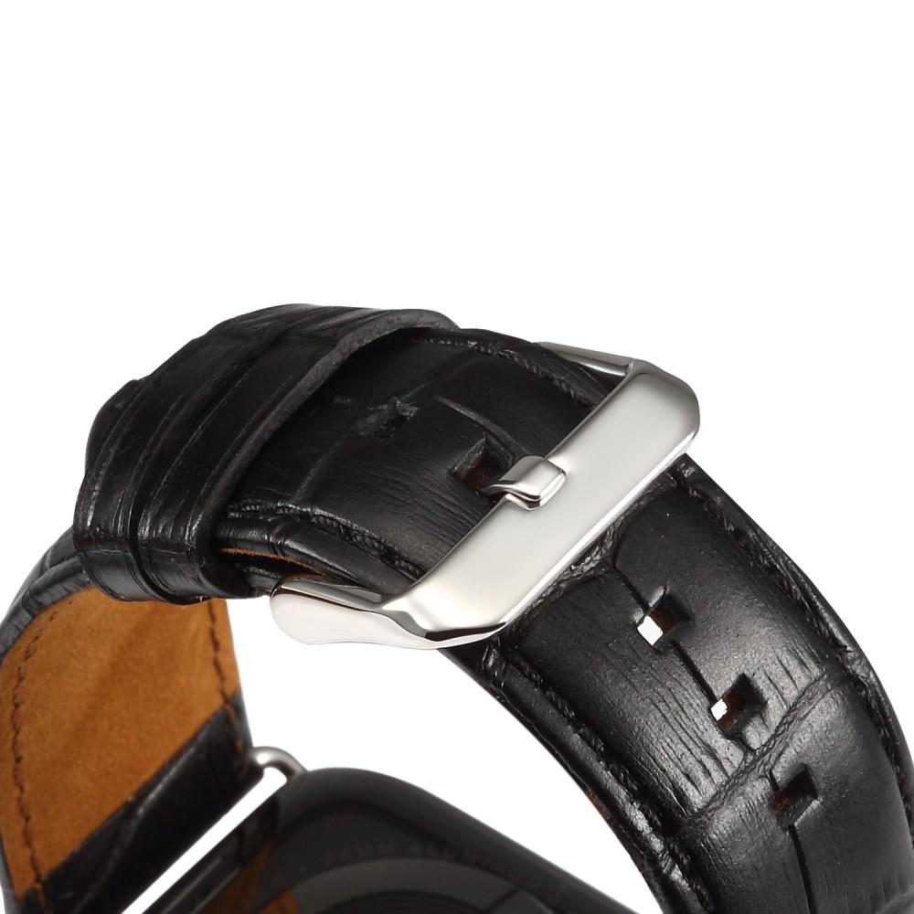 Apple Watch 45mm Series 8 Croco Leather Band svart