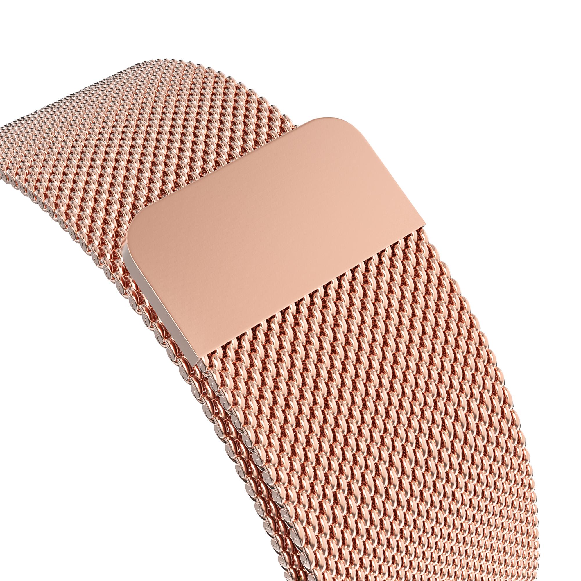 Apple Watch 45mm Series 7 Reim Milanese Loop rosegull