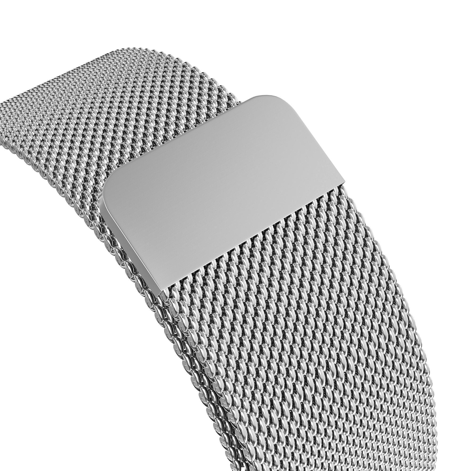 Apple Watch 41mm Series 9 Reim Milanese Loop sølv