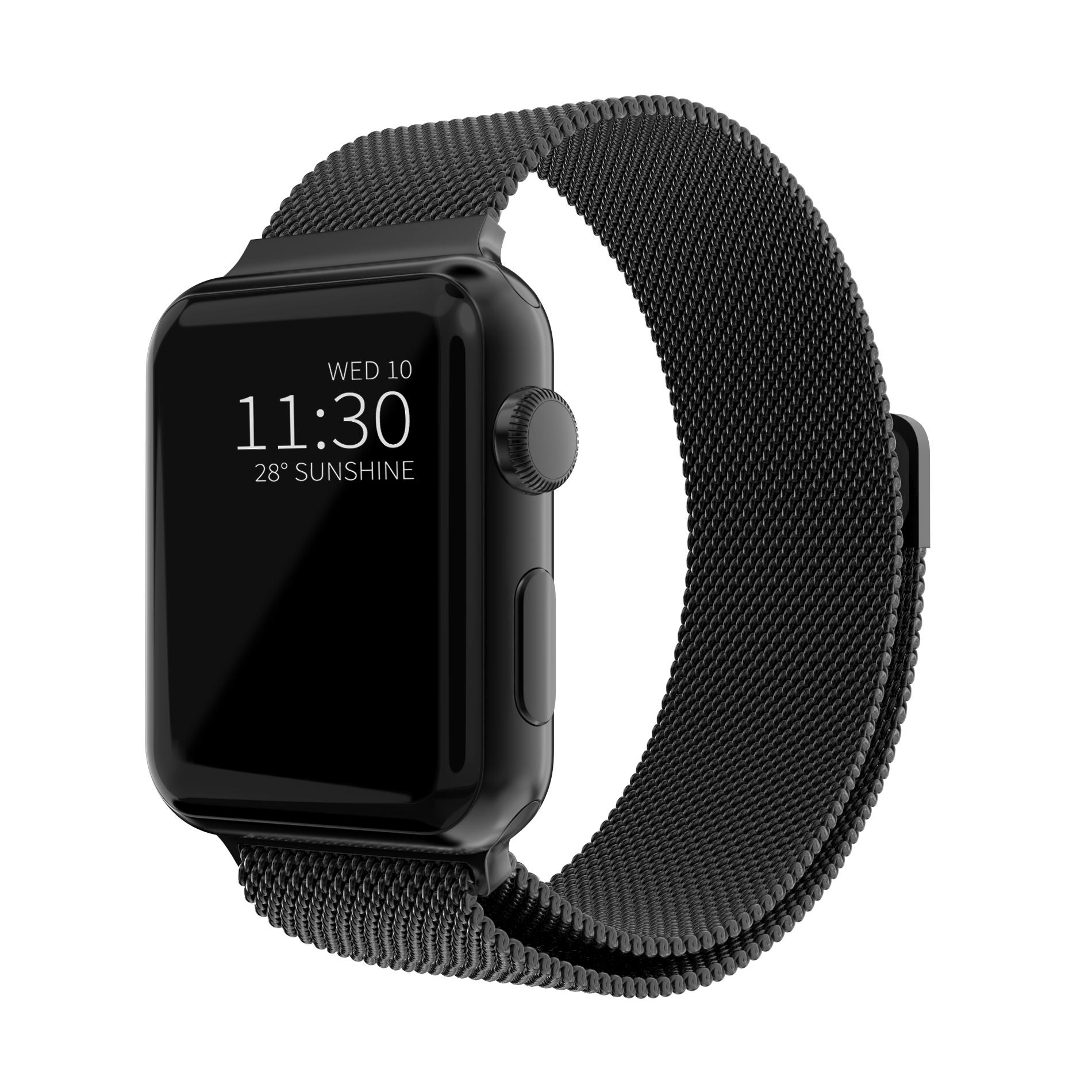 Apple Watch 45mm Series 7 Reim Milanese Loop svart