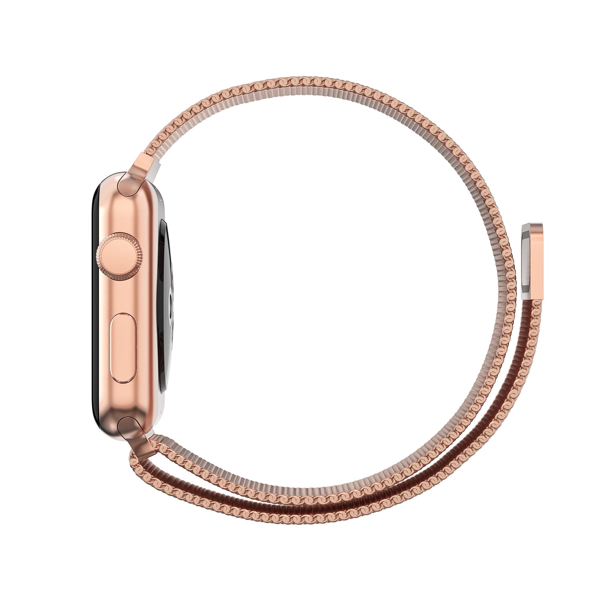 Apple Watch 42/44/45 mm Reim Milanese Loop rosegull