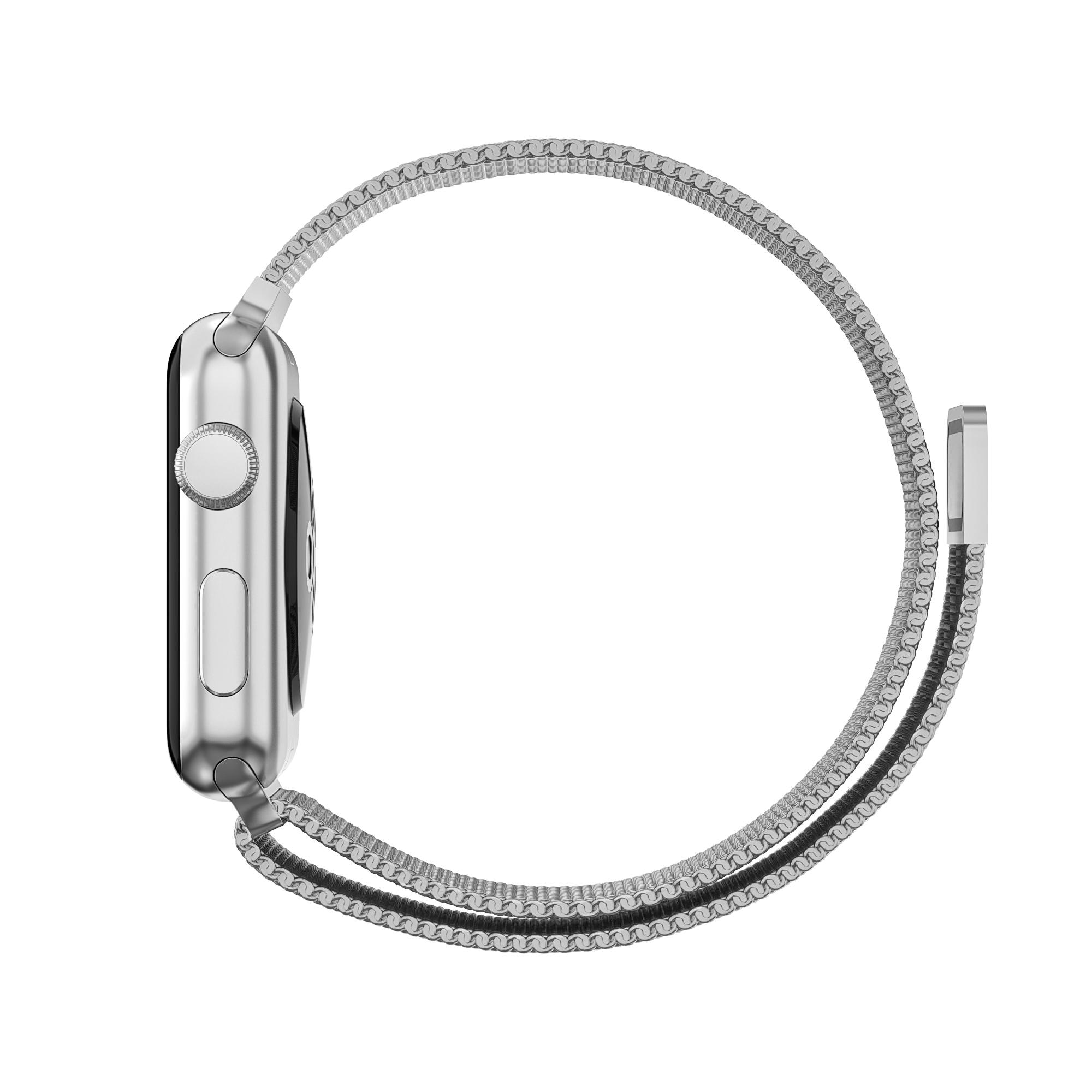 Apple Watch 42/44/45 mm Reim Milanese Loop sølv