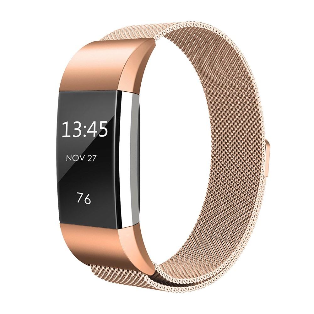 Fitbit Charge 2 Reim Milanese Loop rosegull