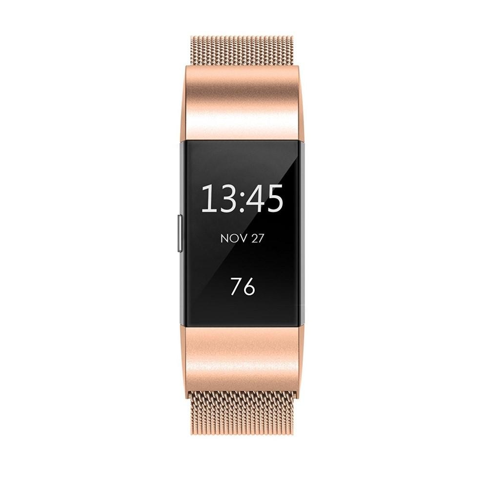 Fitbit Charge 2 Reim Milanese Loop rosegull