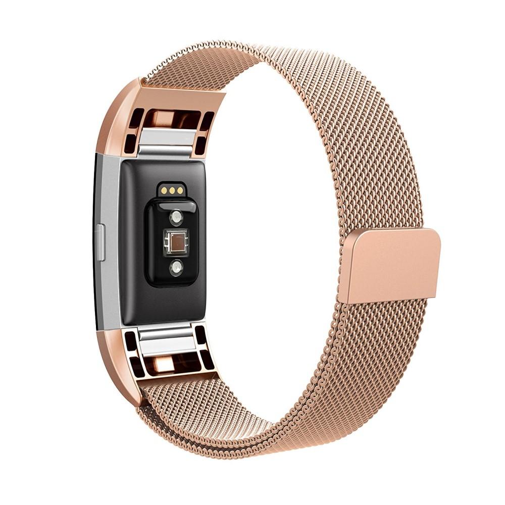 Fitbit Charge 2 Reim Milanese Loop rosegull