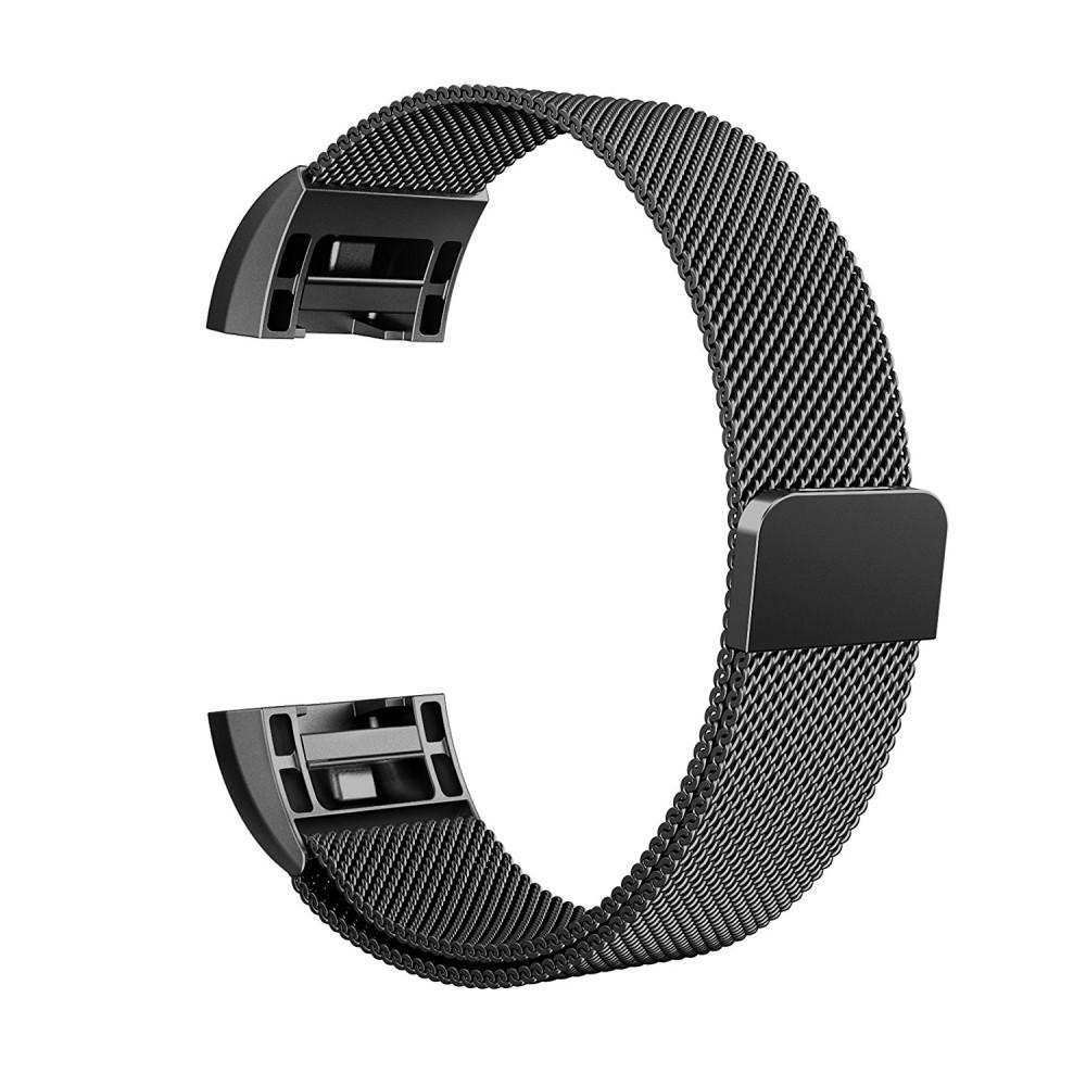 Armbånd Milanese Loop Fitbit Charge 2 svart
