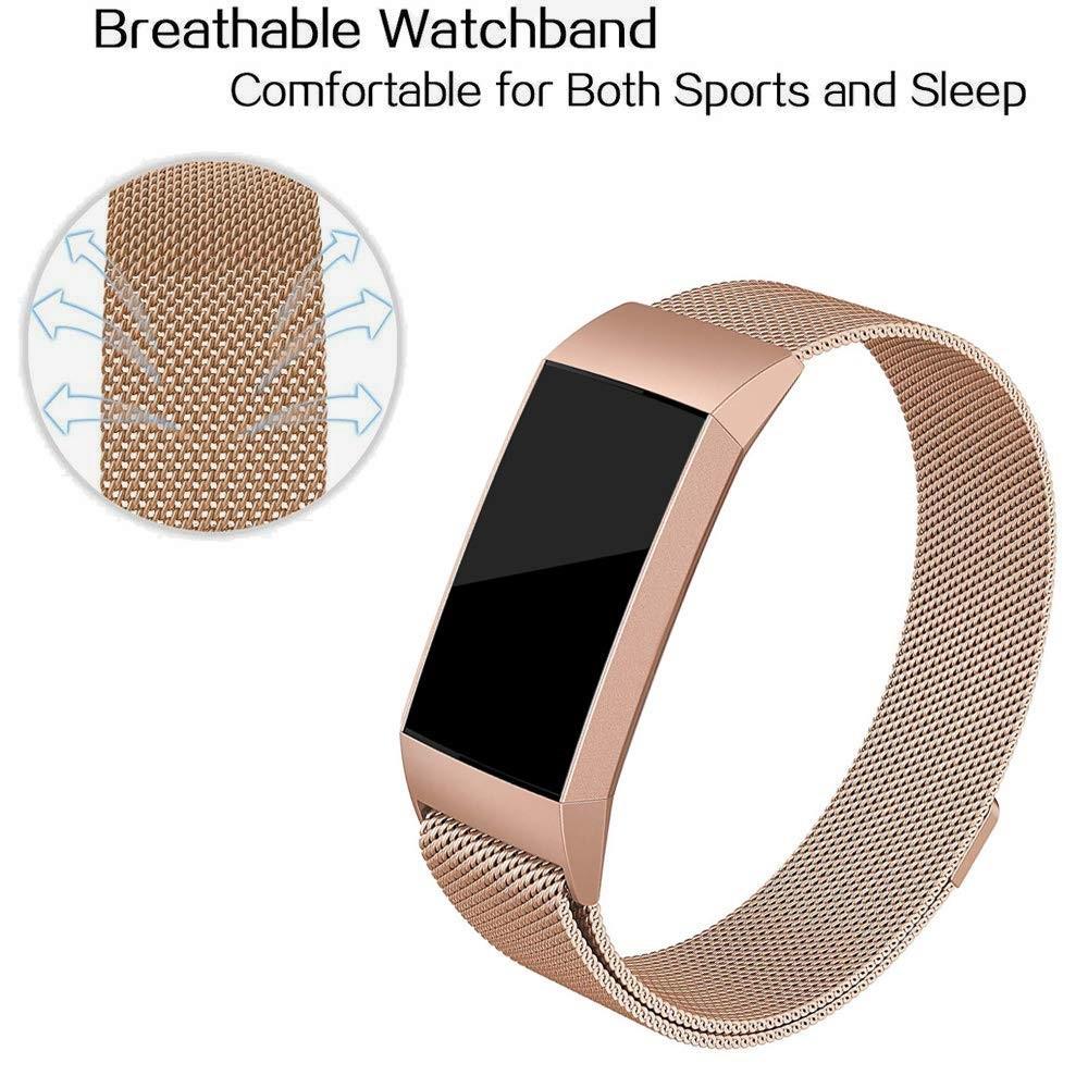 Fitbit Charge 3/4 Reim Milanese Loop rosegull