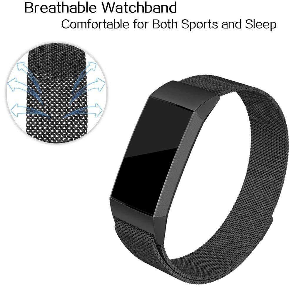 Fitbit Charge 3/4 Reim Milanese Loop svart