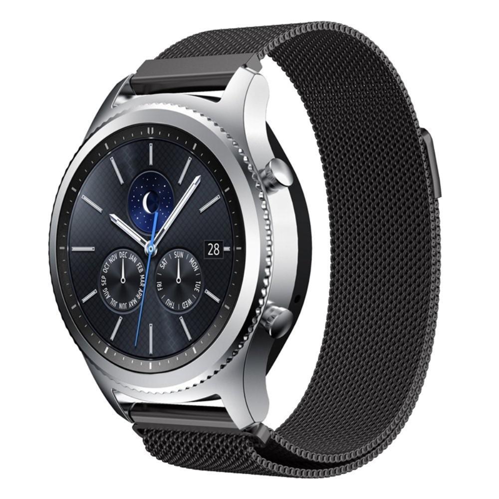 Samsung Gear S3 Frontier/S3 Classic Reim Milanese Loop svart