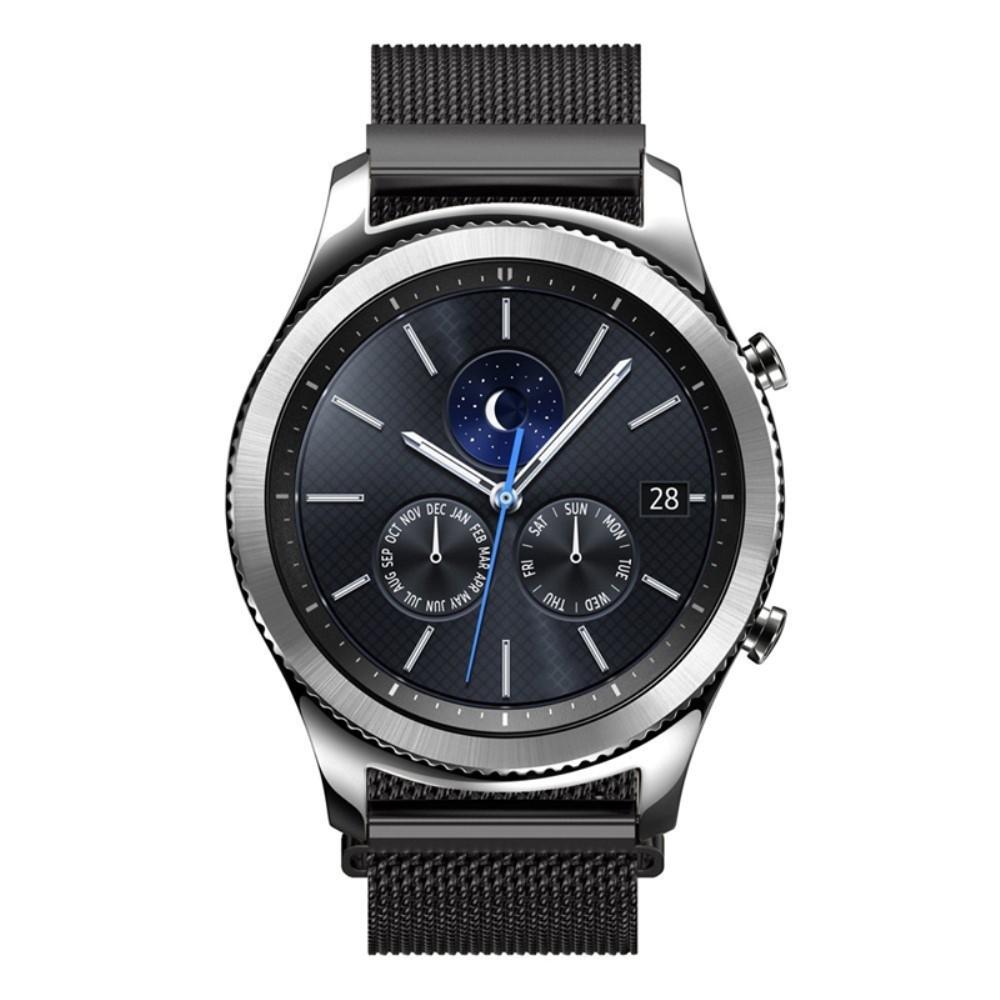 Samsung Gear S3 Frontier/S3 Classic Reim Milanese Loop svart