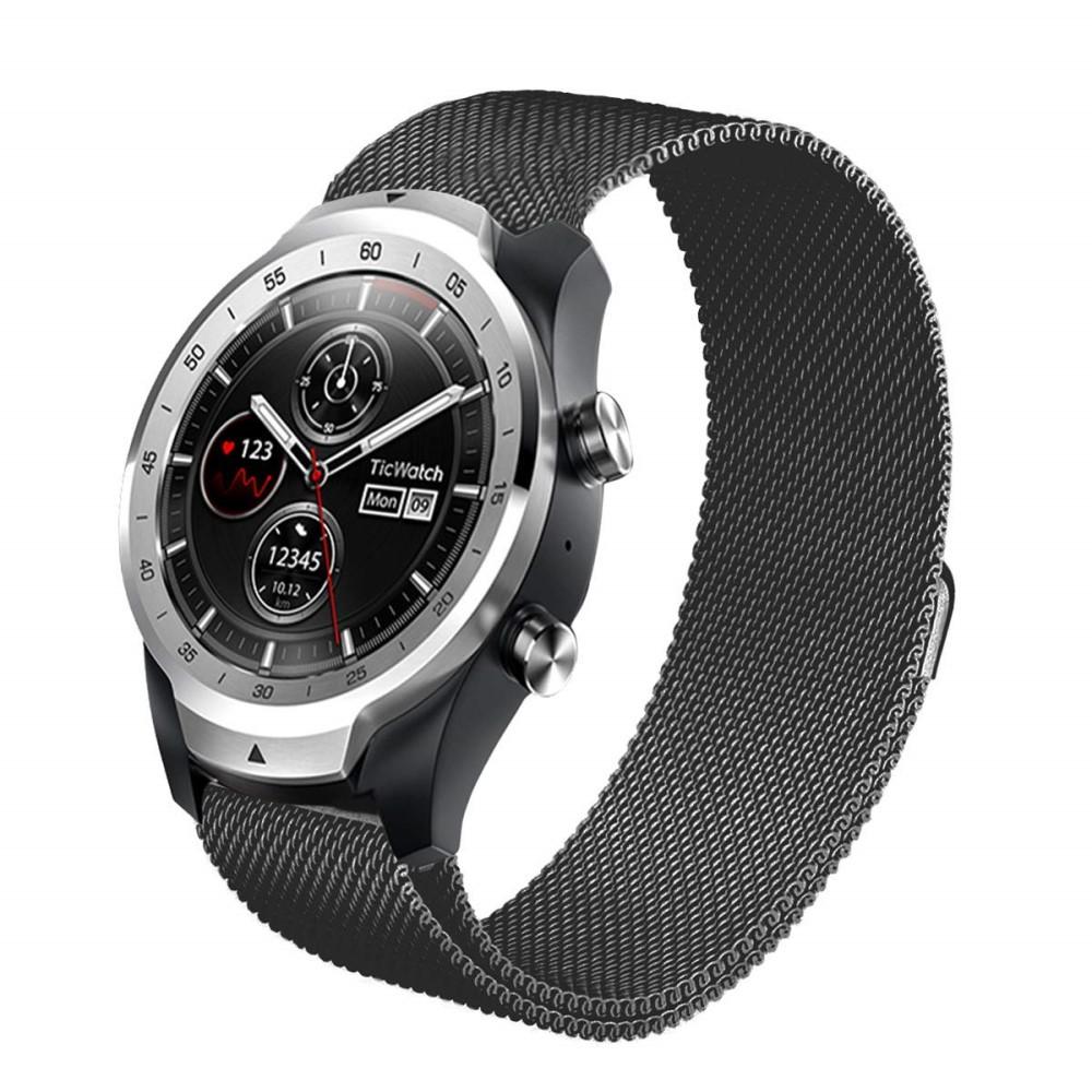 Armbånd Milanese Mobvoi Ticwatch Pro/S2/E2 svart