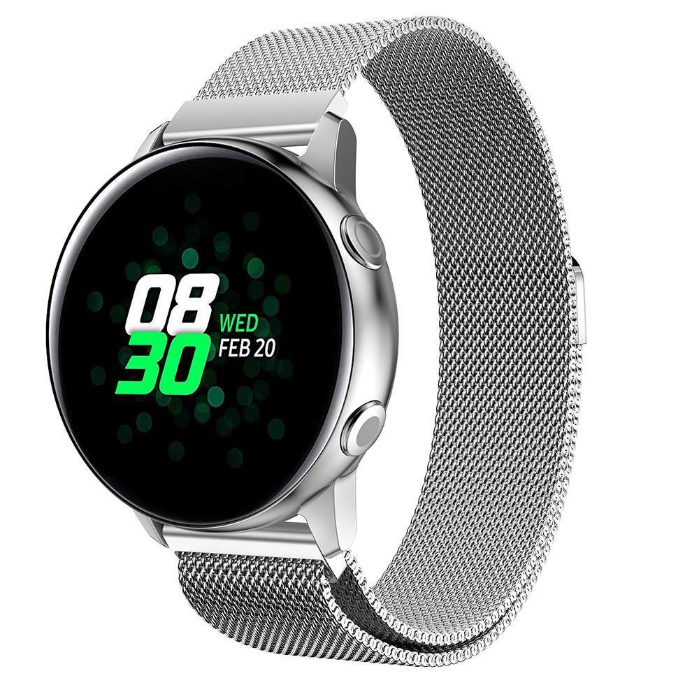 Samsung Galaxy Watch Active Reim Milanese Loop sølv