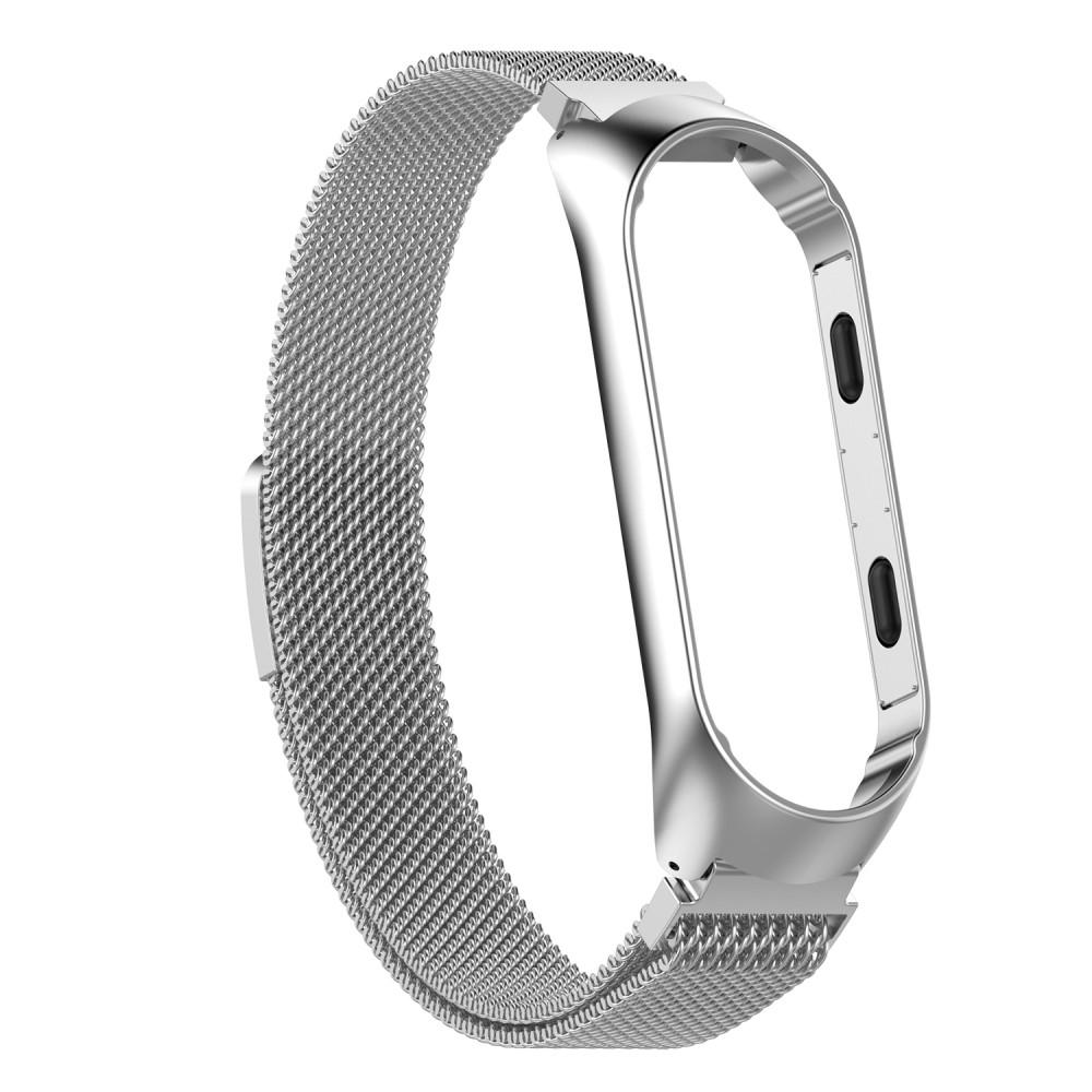 Xiaomi Mi Band 3/4 Reim Milanese Loop sølv