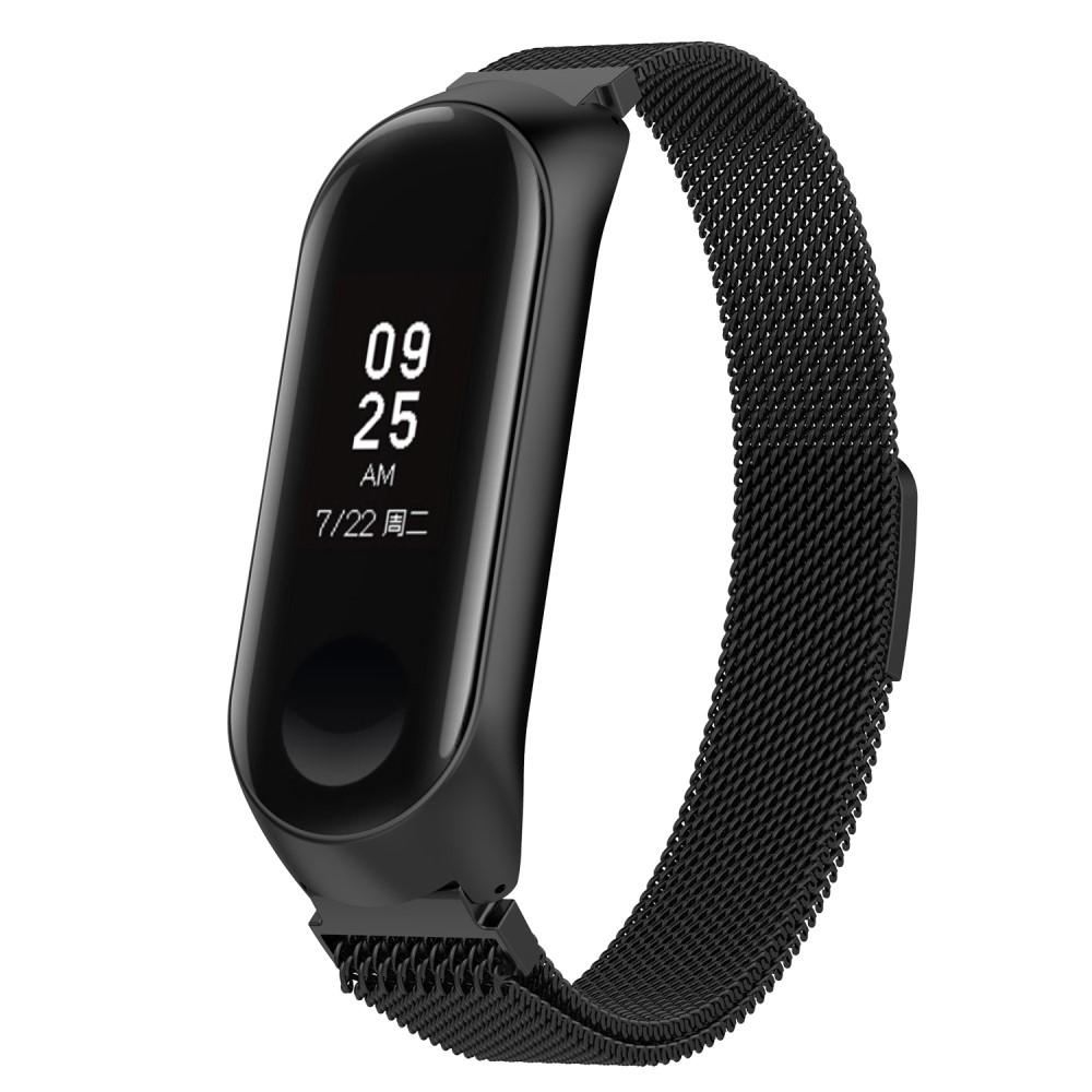 Xiaomi Mi Band 3/4 Reim Milanese Loop svart