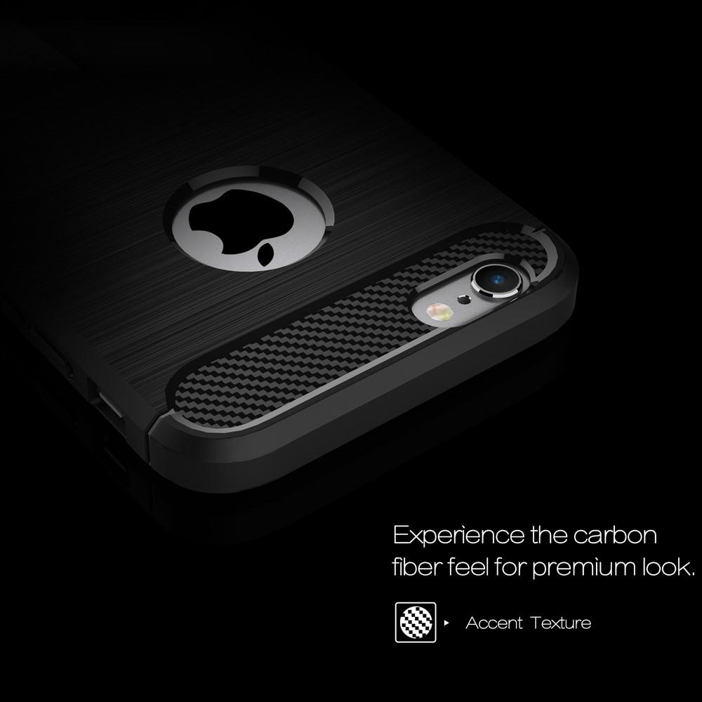 Brushed TPU Deksel iPhone 6/6S black