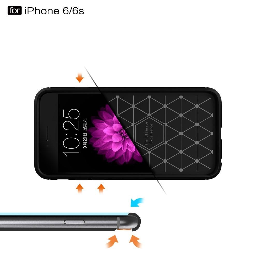 Apple iPhone 6/6S Deksel TPU Brushed Svart
