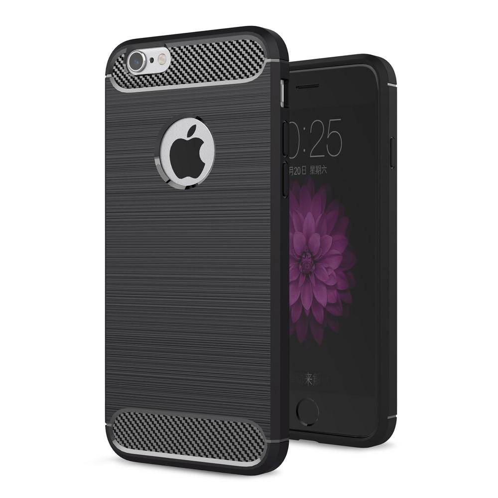 Brushed TPU Deksel iPhone 6 Plus/6S Plus black