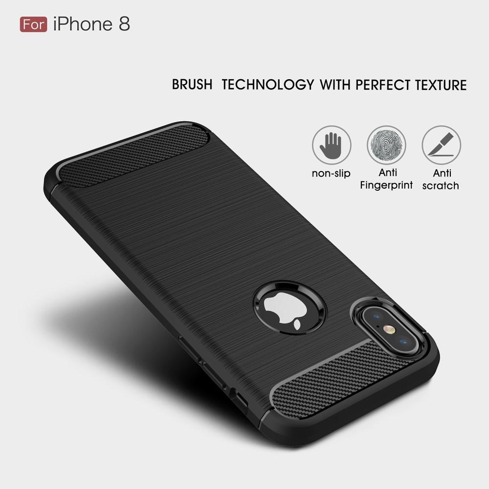 Brushed TPU Deksel iPhone X/XS black