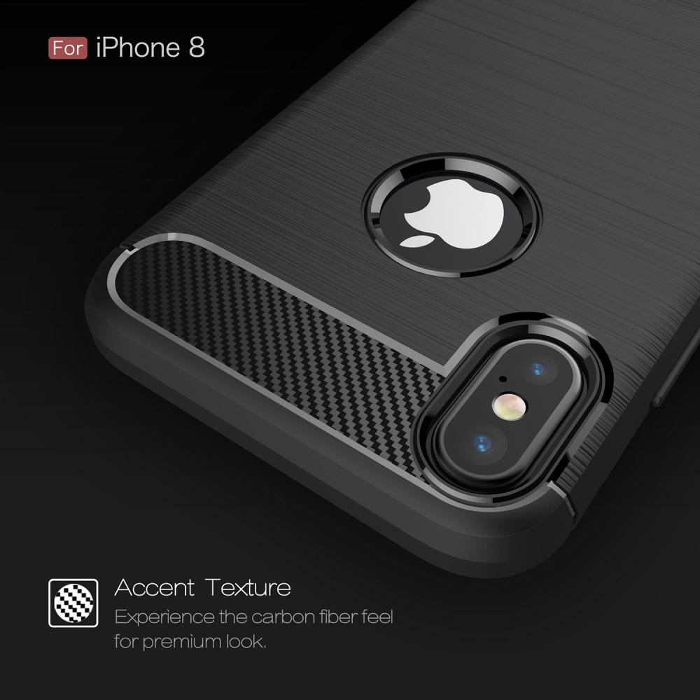 Brushed TPU Deksel iPhone X/XS black