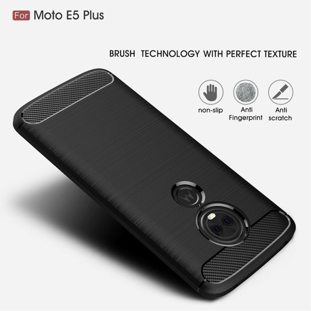 Brushed TPU Deksel Moto E5 Plus black
