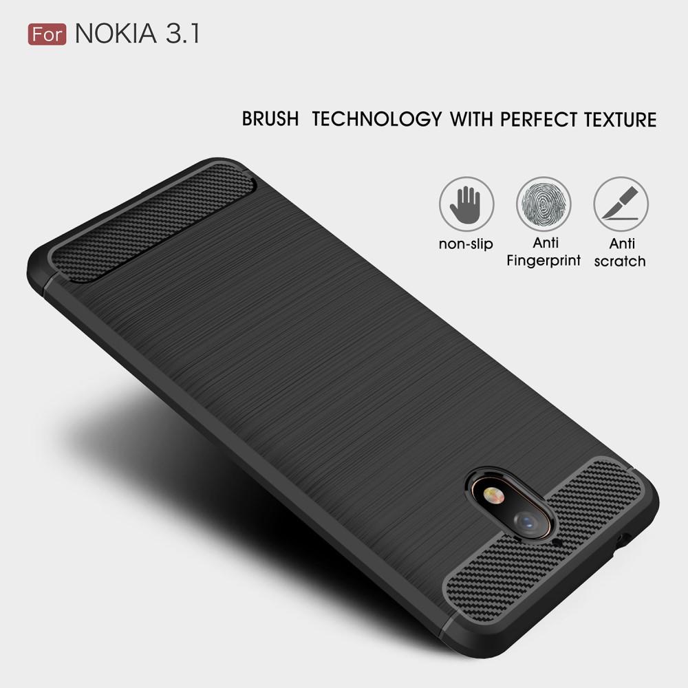 Brushed TPU Deksel Nokia 3.1 black