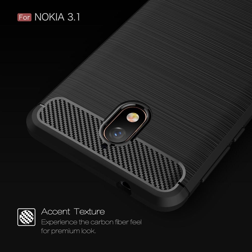 Brushed TPU Deksel Nokia 3.1 black