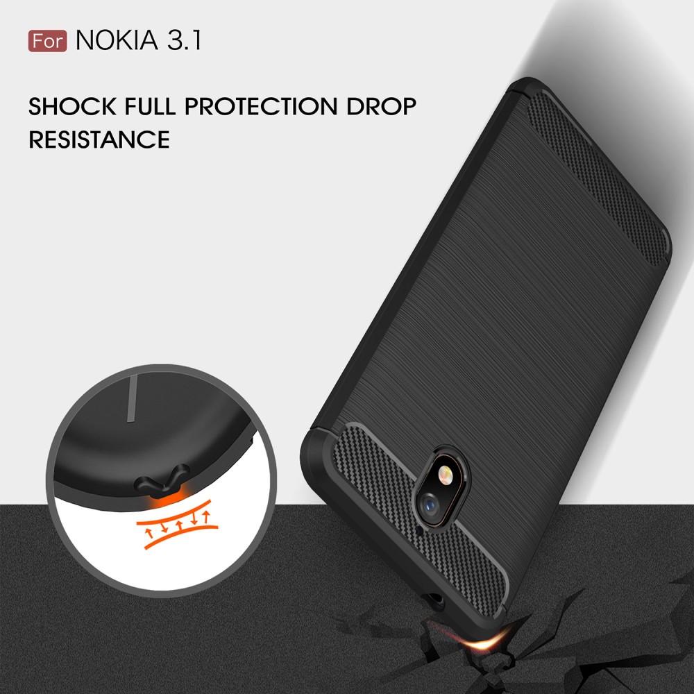 Brushed TPU Deksel Nokia 3.1 black