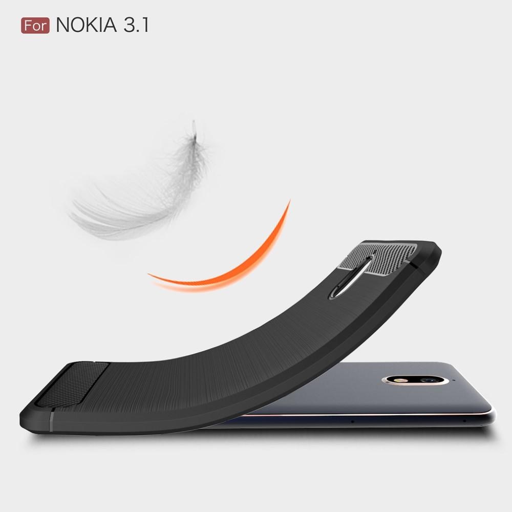 Brushed TPU Deksel Nokia 3.1 black