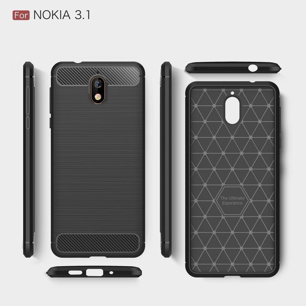 Brushed TPU Deksel Nokia 3.1 black