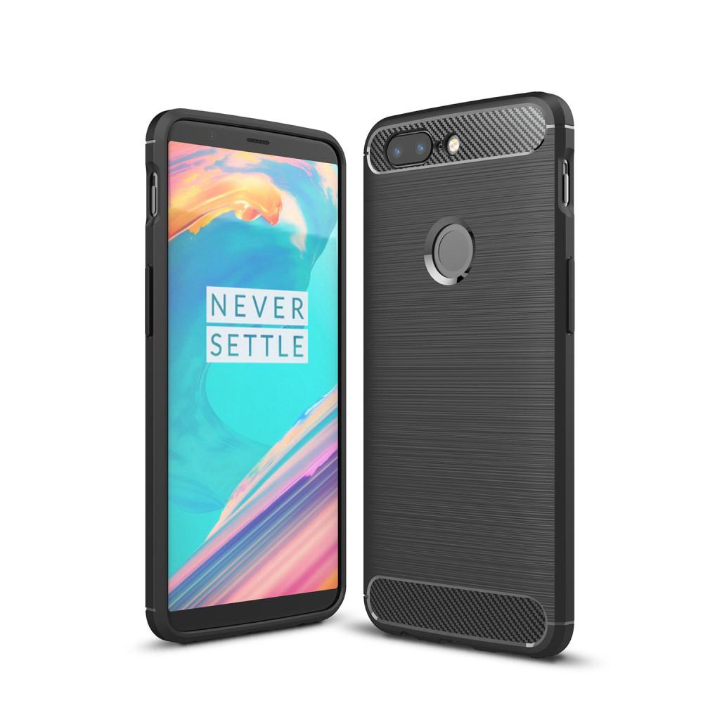 Brushed TPU Deksel OnePlus 5T black