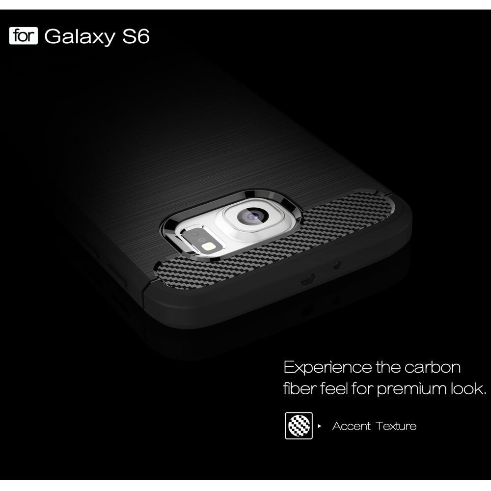 Brushed TPU Deksel Samsung Galaxy S6 black