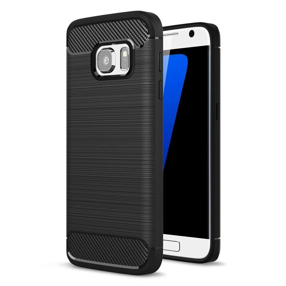 Brushed TPU Deksel Samsung Galaxy S7 black