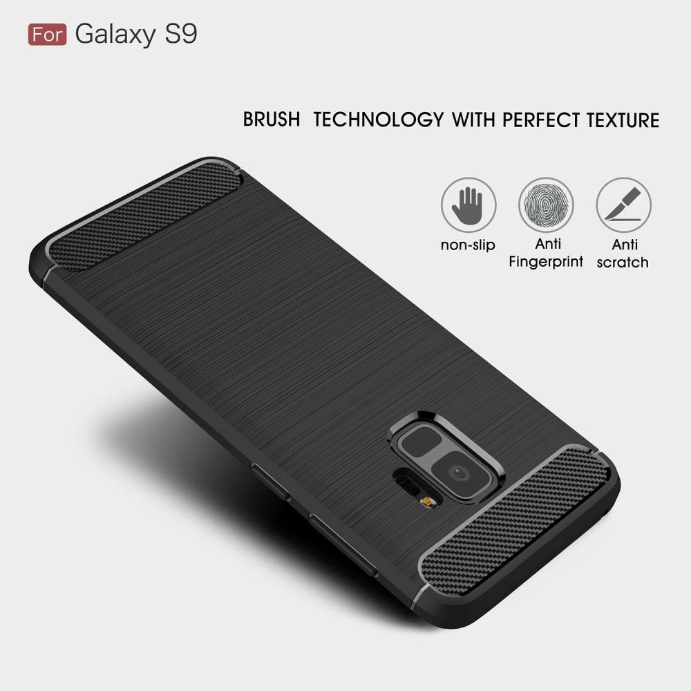 Brushed TPU Deksel Samsung Galaxy S9 black