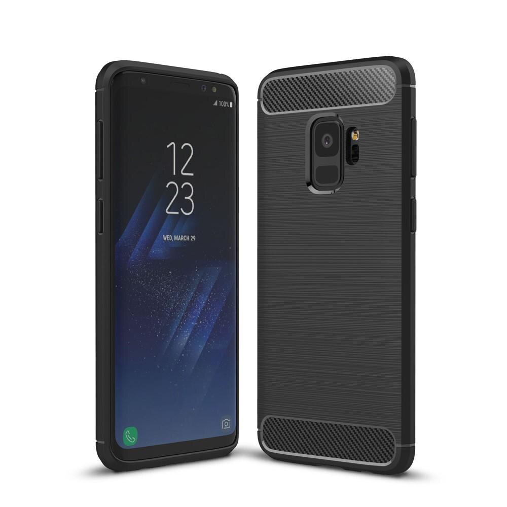 Brushed TPU Deksel Samsung Galaxy S9 black