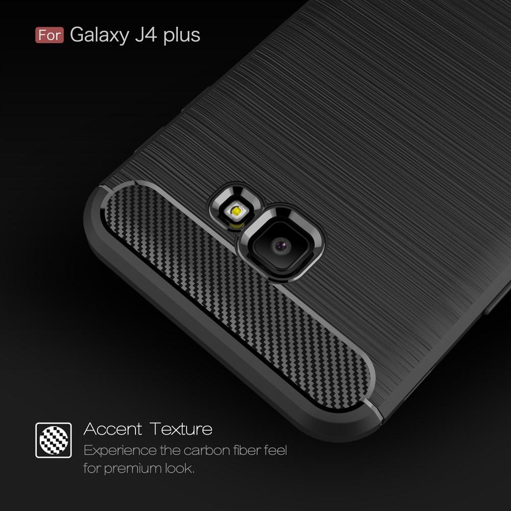 Samsung Galaxy J4 Plus 2018 Deksel TPU Brushed Svart