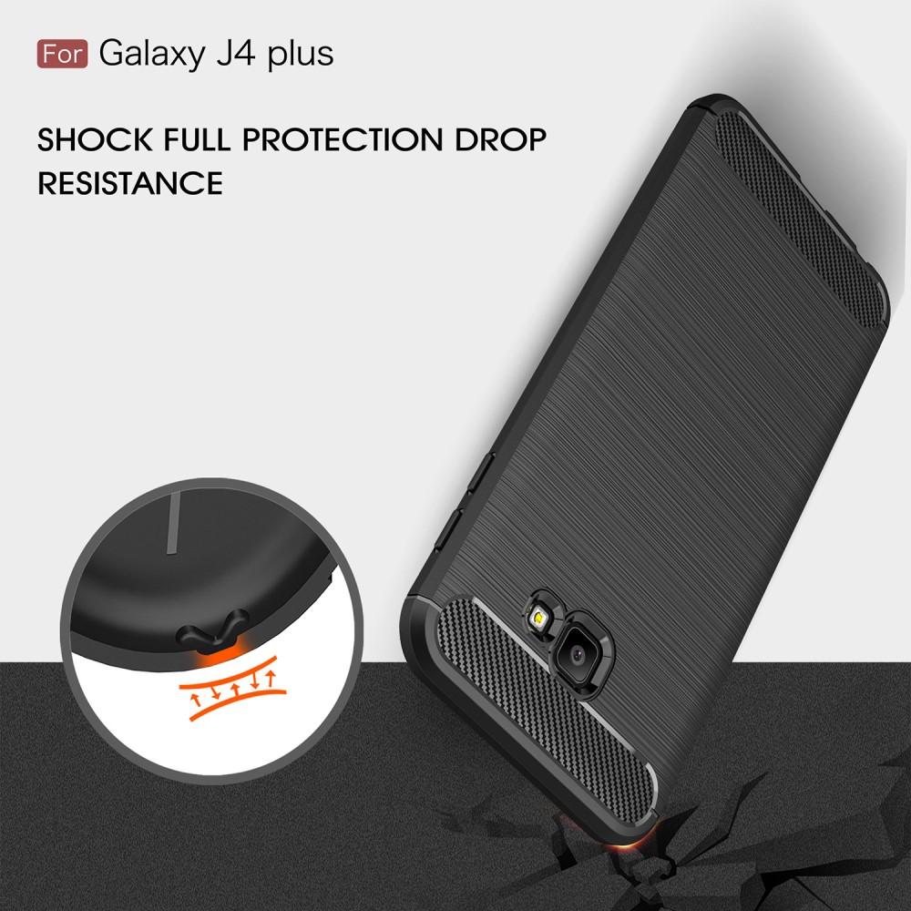 Samsung Galaxy J4 Plus 2018 Deksel TPU Brushed Svart