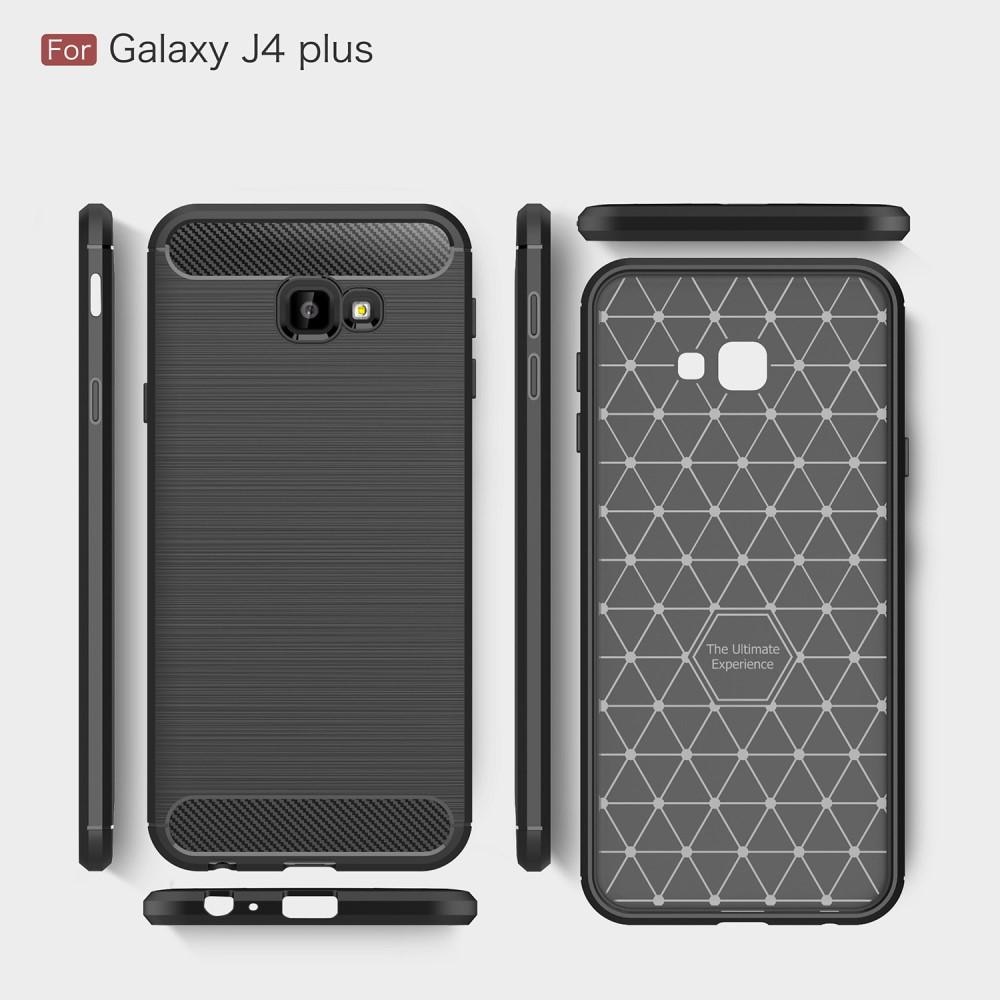 Samsung Galaxy J4 Plus 2018 Deksel TPU Brushed Svart