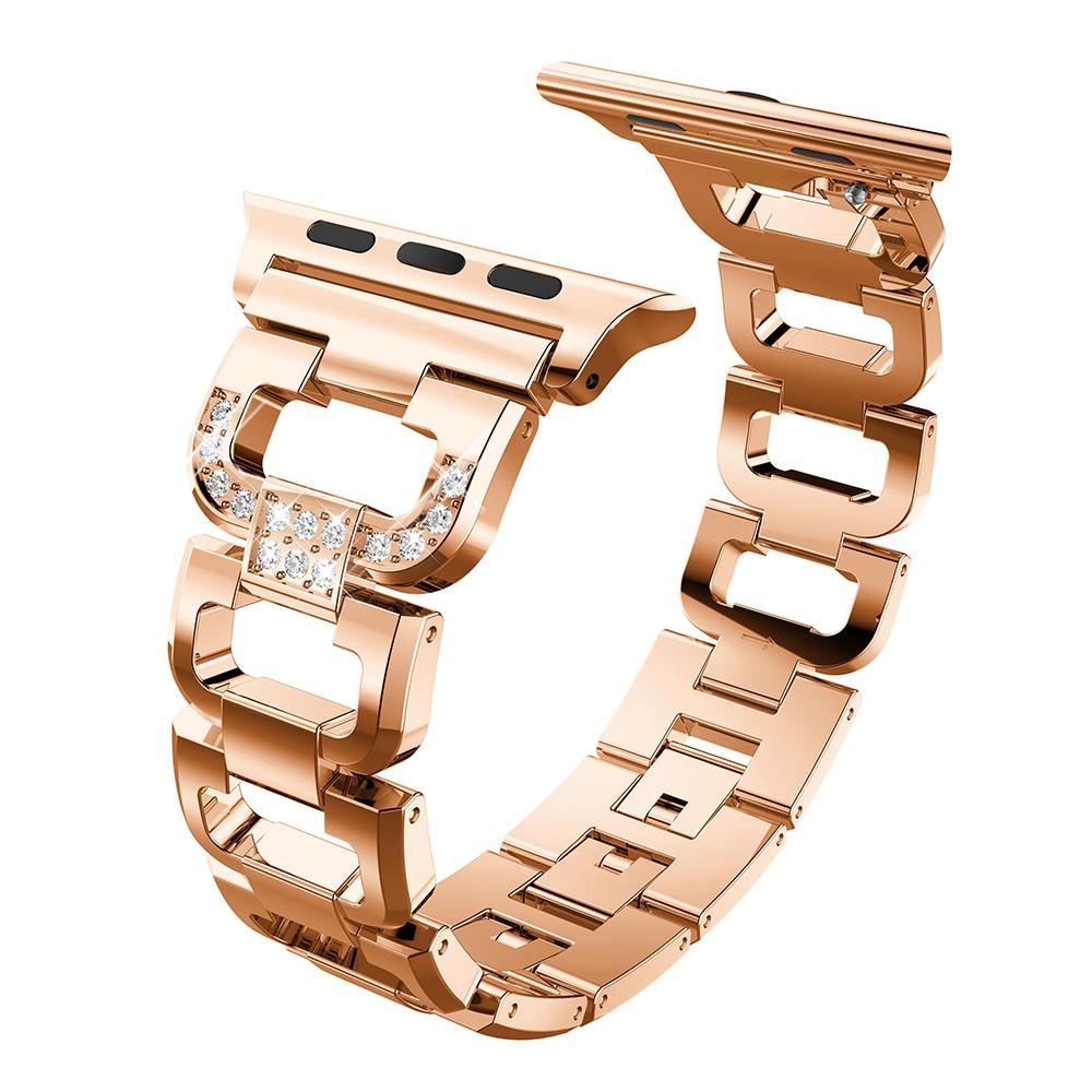 Rhinestone Bracelet Apple Watch 38mm Rose Gold