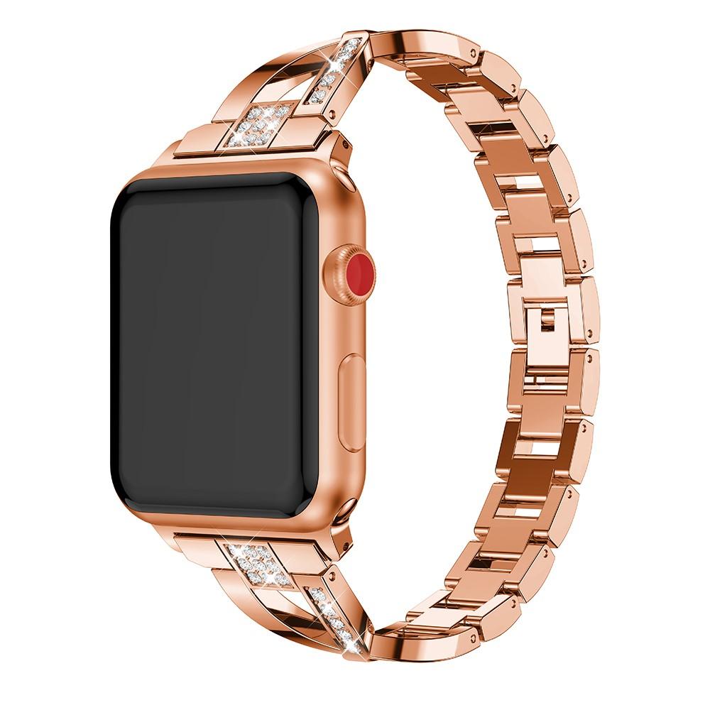 Crystal Bracelet Apple Watch 41mm Series 8 Rose Gold